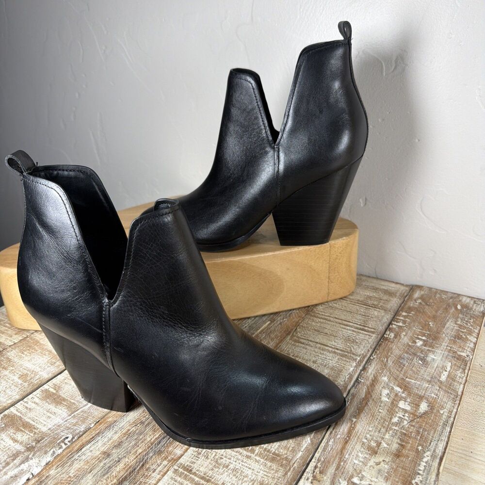 Marc Fisher Womens 7 Tanilla Leather Ankle Booties NEW MLTanilla